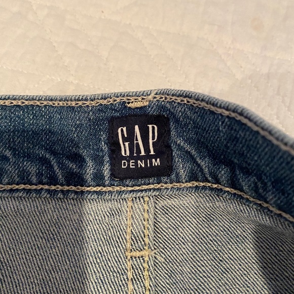 Retro style, two-tone high waisted straight jeans - Picture 3 of 4